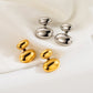 Double Round Earrings [304 Stainless Steel]