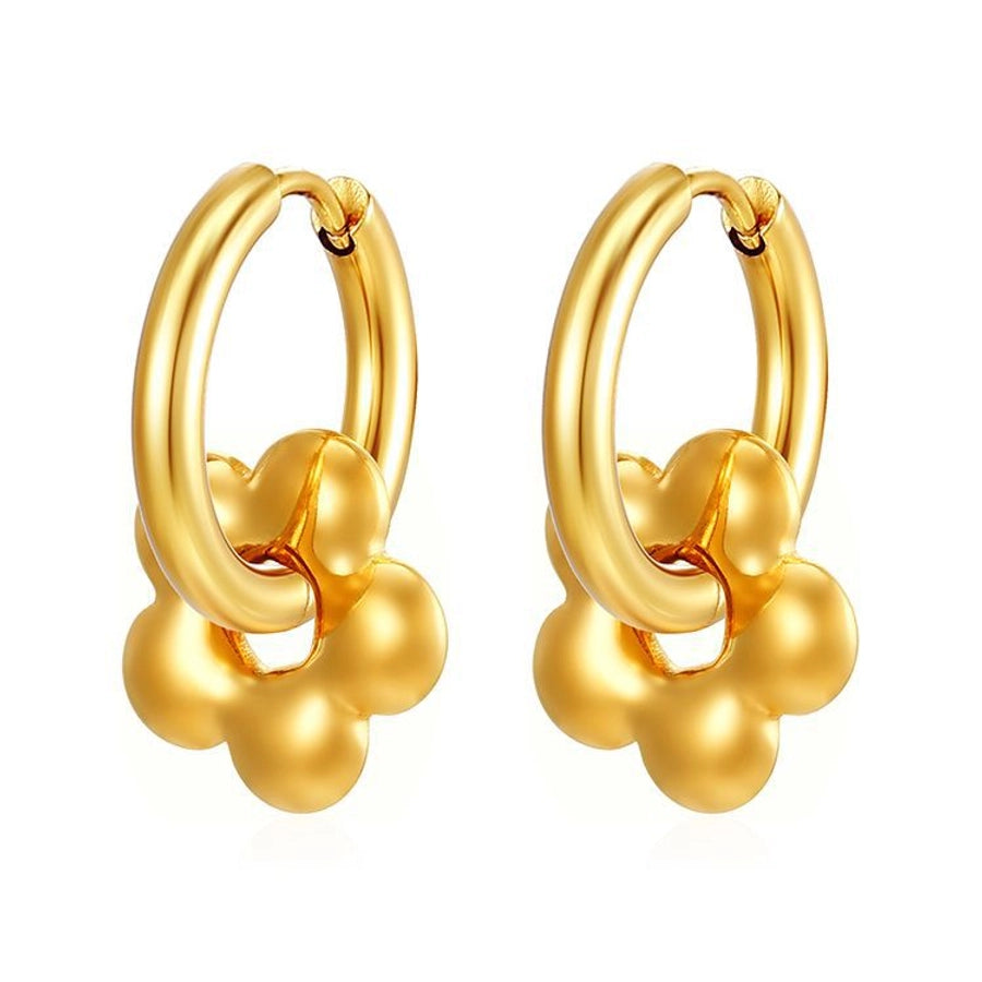 Geometric Star Spiral Drop Earrings [304 Stainless Steel,18K Gold Plated]