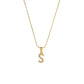 Letter Pearl Necklace [304 Stainless Steel,18K Gold Plated]