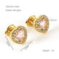 Glam Sun Water Droplets  Rhinestones Earrings [Stainless Steel,18K Gold Plated]