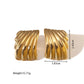 Miss Designs Waves Earrings [304 Stainless Steel,18K Gold Plated]