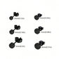 6 Pairs Simple Style Round Plating Stud Earrings [304 Stainless Steel 18K Gold Plated]