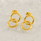 Mix Design Drop Earrings [304 Stainless Steel, 18K Gold Plated]