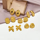 Mix Desgns Bow Knot Shell Earrings [316 Stainless Steel,18K Gold Plated]