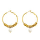 Round Beaded Natural StoneEarrings [304 Stainless Steel,14K Gold Plated]