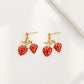 Cherry Strawberry Enamel Plating Earingings/Náhrdelník [304 nerezový ocel]