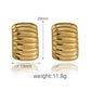 Lines Stud Earrings [304 Stainless Steel,18K Gold Plated]