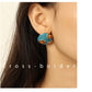 French Style Flower Resin Earrings [304 Stainless Steel,18K Gold Plated]