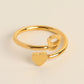 Letter Heart Ring [304 acero inoxidable]