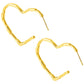 Hollow Heart Shape Hoop Earrings [304 Stainless Steel]