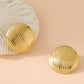 Round Earrings [304 Stainless Steel,18K Gold Plated]