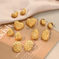 Geometric Heart Shape Mix Earrings [304 Stainless Steel,18K Gold Plated]