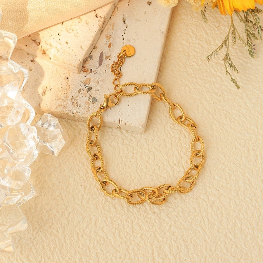 Chain Bracelets [304 Stainless Steel,14K Gold Plated]