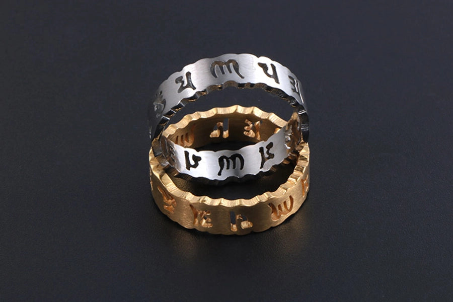 Vintage Style Letter Ring [304 Stainless Steel]