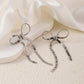 Bow Knot Drop Earrings [304 Stainless Steel,18K Gold Plated]