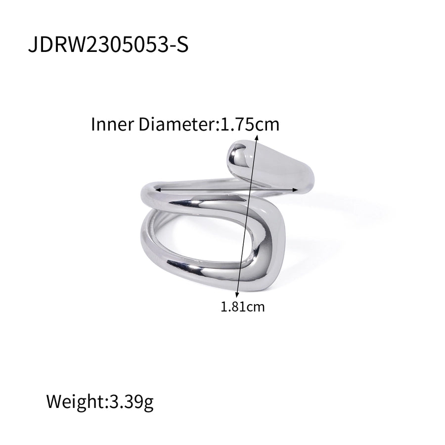 Irregular Solid Color Open Ring [304 Stainless Steel]