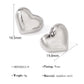 Heart Shape Earrings [304 Stainless Steel,18K Gold Plated]