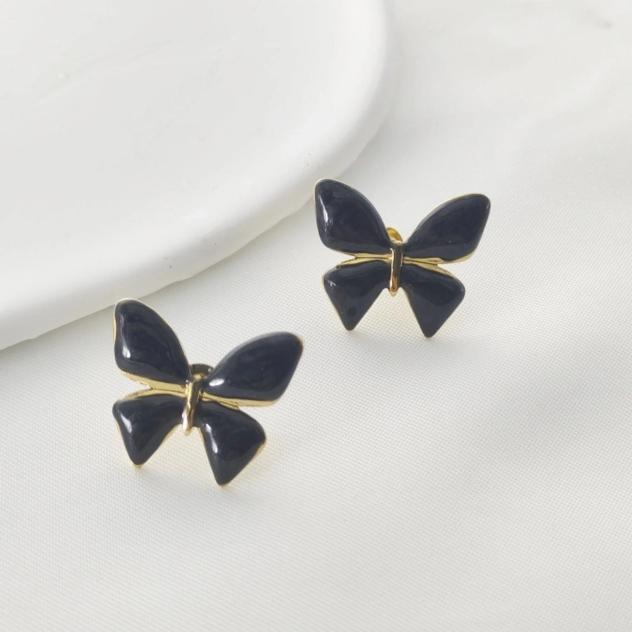 Butterfly Earrings [304 Stainless Steel, 18K Gold Plated]