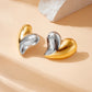 Heart Shape Stud Earrings [304 Stainless Steel]