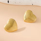 Artistic Heart Shape Earrings [304 Stainless Steel, 18K Gold Plated]