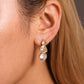 Luxurious Water Droplets Zircon Drop Earrings [304 Stainless Steel,18K Gold Plated]