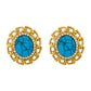 Elegant Oval Blue Stone Earrings [316 Stainless Steel]