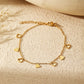 Heart Shape Bracelets [304 Stainless Steel, 18K Gold Plated]