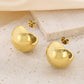 Semicircle Earrings [304 Stainless Steel,18K Gold Plated]