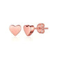 Silver Gold Heart Stud Earrings [Stainless Steel]