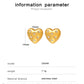 Heart Shape Rhinestones Earrings [304,316 Stainless Steel,18K Gold Plated]