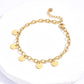 Coins  Bracelet [304 Stainless Steel, 14K Gold Plated]