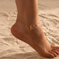 Letter Pearl Anklet [acero inoxidable 201, 18k dorado chapado]