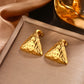 Mix Designs Earrings [304 Stainless Steel,18K Gold Plated]