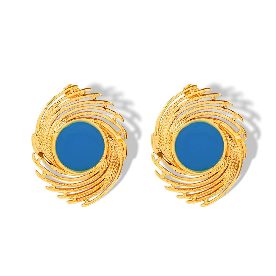 Colored Enamel Earrings [304 Stainless Steel,18K Gold Plated]