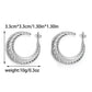 C Shape Moon Twist Plating Hoop Earrings [304 Stainless Steel,14K Gold Plated]