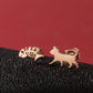 Animal Stud Earrings [304 Stainless Steel,18K Gold Plated]