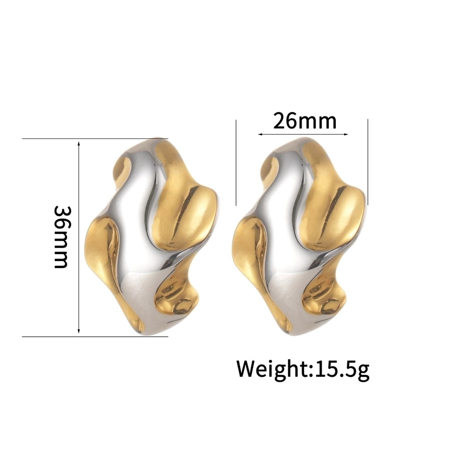 Mix Silver Gold Ear Stigs [304 rustfritt stål]