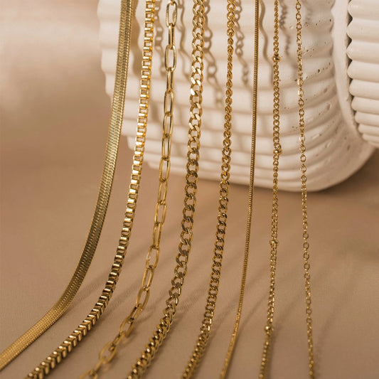 Chain Necklace [304 Stainless Steel,18K Gold Plated]