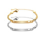 Love Heart Bracciale [201 in acciaio inossidabile, oro 18K placcato]