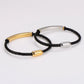 Leather Rope Color Block Bracelet [304 Stainless Steel]