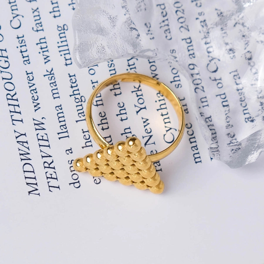 Triangle Tree Heart Ring [304 Roestvrij staal 14K GOUD VERPLICHT]