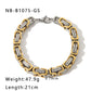 Mix Men Chain Bracelets [304 Stainless Steel 18K Gold]