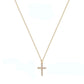 Cross Zircon Earrings [304 Stainless Steel,18K Gold Plated,Copper]