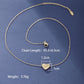 Letter Heart Shape Necklace [304 Stainless Steel,18K Gold Plated]