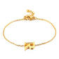 Letter Bracelets [304 Stainless Steel,18K Gold Plated]