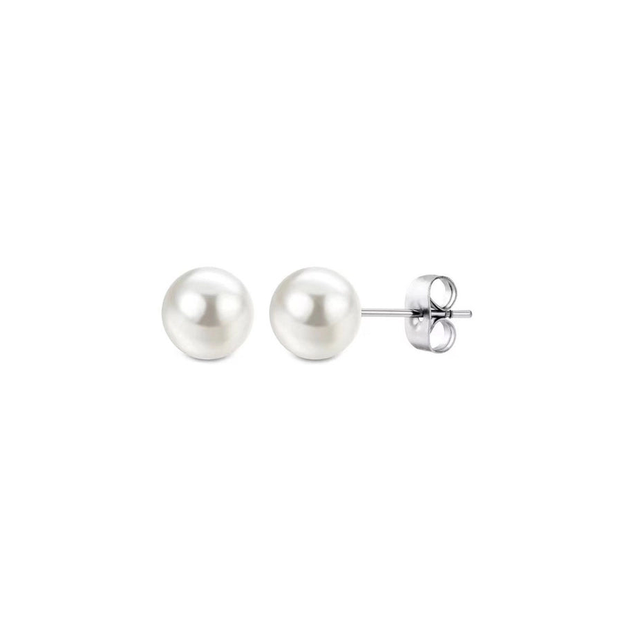 Silver Pearl Earrings [304 nerezové oceli]