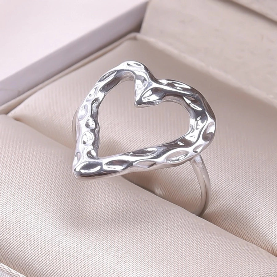 Hollow Heart Ring [304 Stainless Steel]