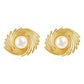 Swirl Artificial Pearls Earrings [304 Stainless Steel]