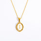 Letter Necklace [201,304 Stainless Steel,18K Gold Plated]