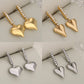 Heart Shape Earrings [304 Stainless Steel,18K Gold Plated]